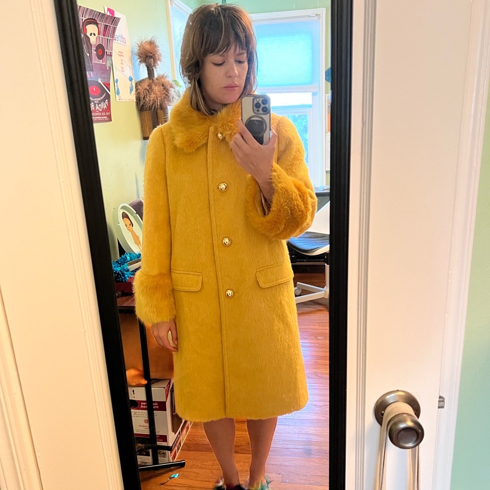 KATE SPADE MOD FUR COAT